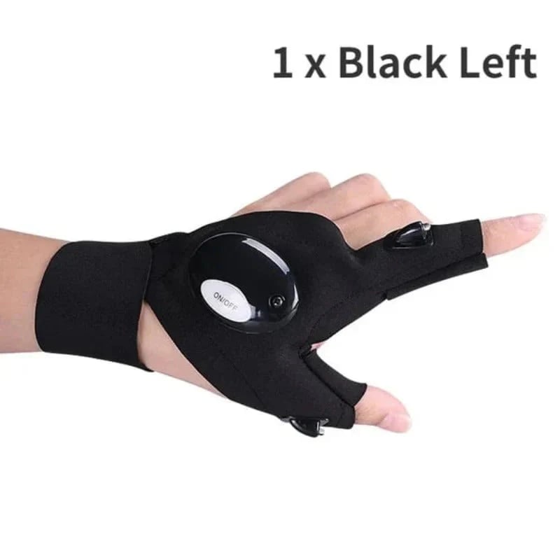🔥Last Day 49% OFF - LED Flashlight Waterproof Gloves - Practical Durable Fingerless Gloves