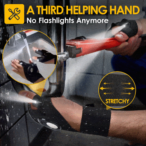 🔥Last Day 49% OFF - LED Flashlight Waterproof Gloves - Practical Durable Fingerless Gloves