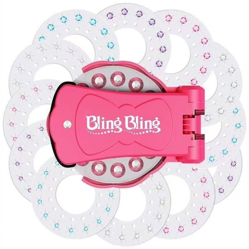 ✨Glitter Diamond Styling Tools Hair Gemstone Styling Set to light up girls' hair, clothes, accessories, No Heat Required Hair Styling Accessories