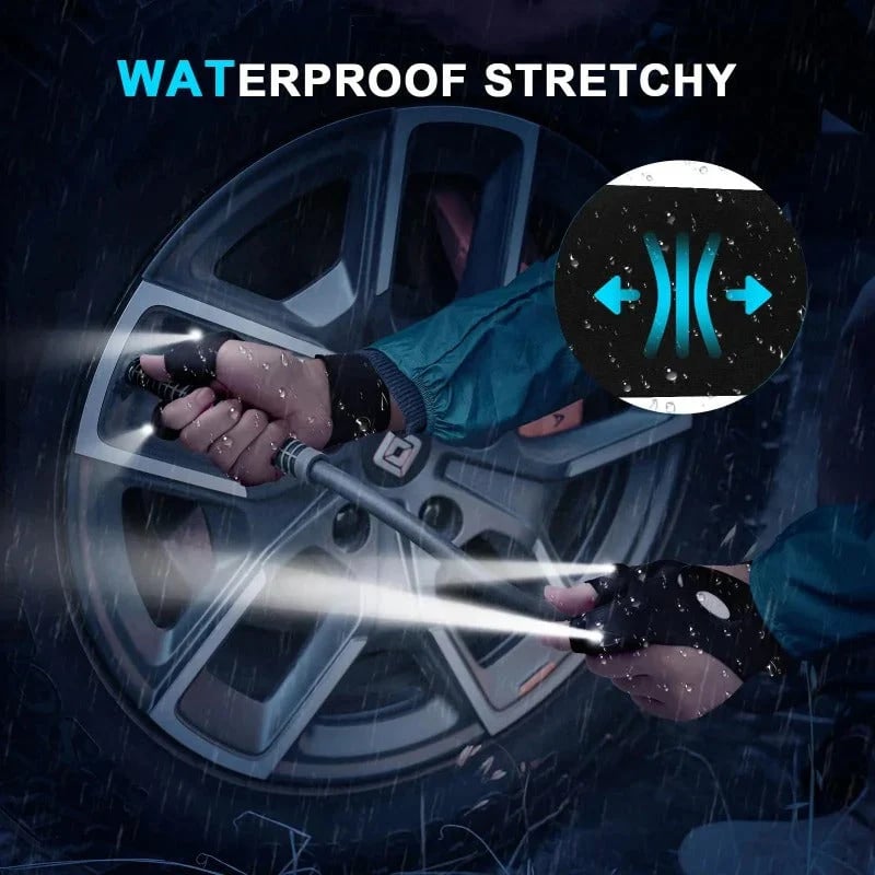 🔥Last Day 49% OFF - LED Flashlight Waterproof Gloves - Practical Durable Fingerless Gloves