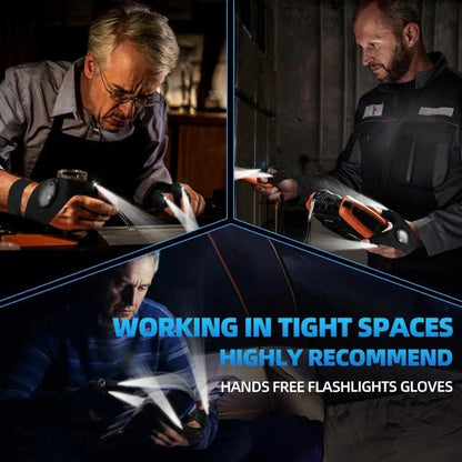 🔥Last Day 49% OFF - LED Flashlight Waterproof Gloves - Practical Durable Fingerless Gloves