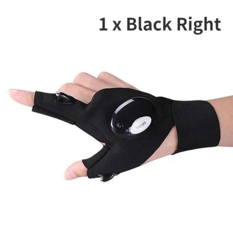 🔥Last Day 49% OFF - LED Flashlight Waterproof Gloves - Practical Durable Fingerless Gloves
