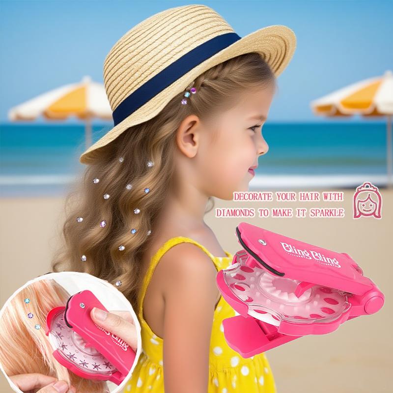 ✨Glitter Diamond Styling Tools Hair Gemstone Styling Set to light up girls' hair, clothes, accessories, No Heat Required Hair Styling Accessories
